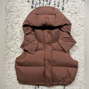 Lululemon Wunder Puff Super Cropped Vest in Roasted Brown